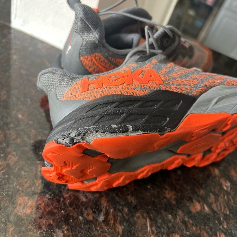 Hoka Athletic Shoes - Orange and Gray - Picture 15 of 16
